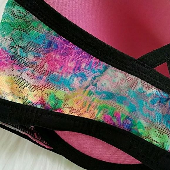 Pink bra tropical leopard lace push up bra - Picture 6 of 7